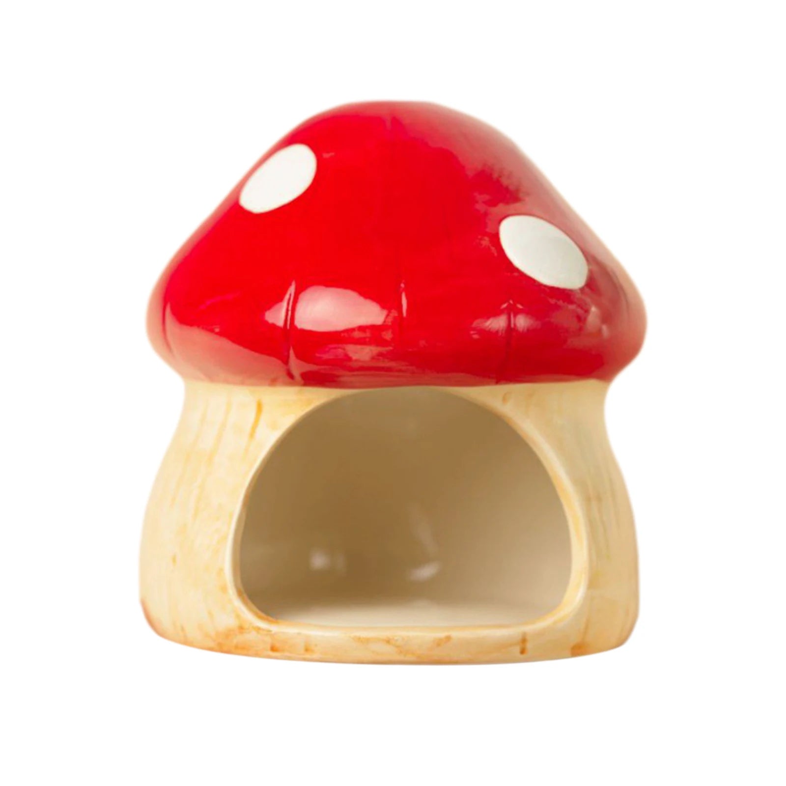 Ceramic Mushroom Hideout for Small Pets