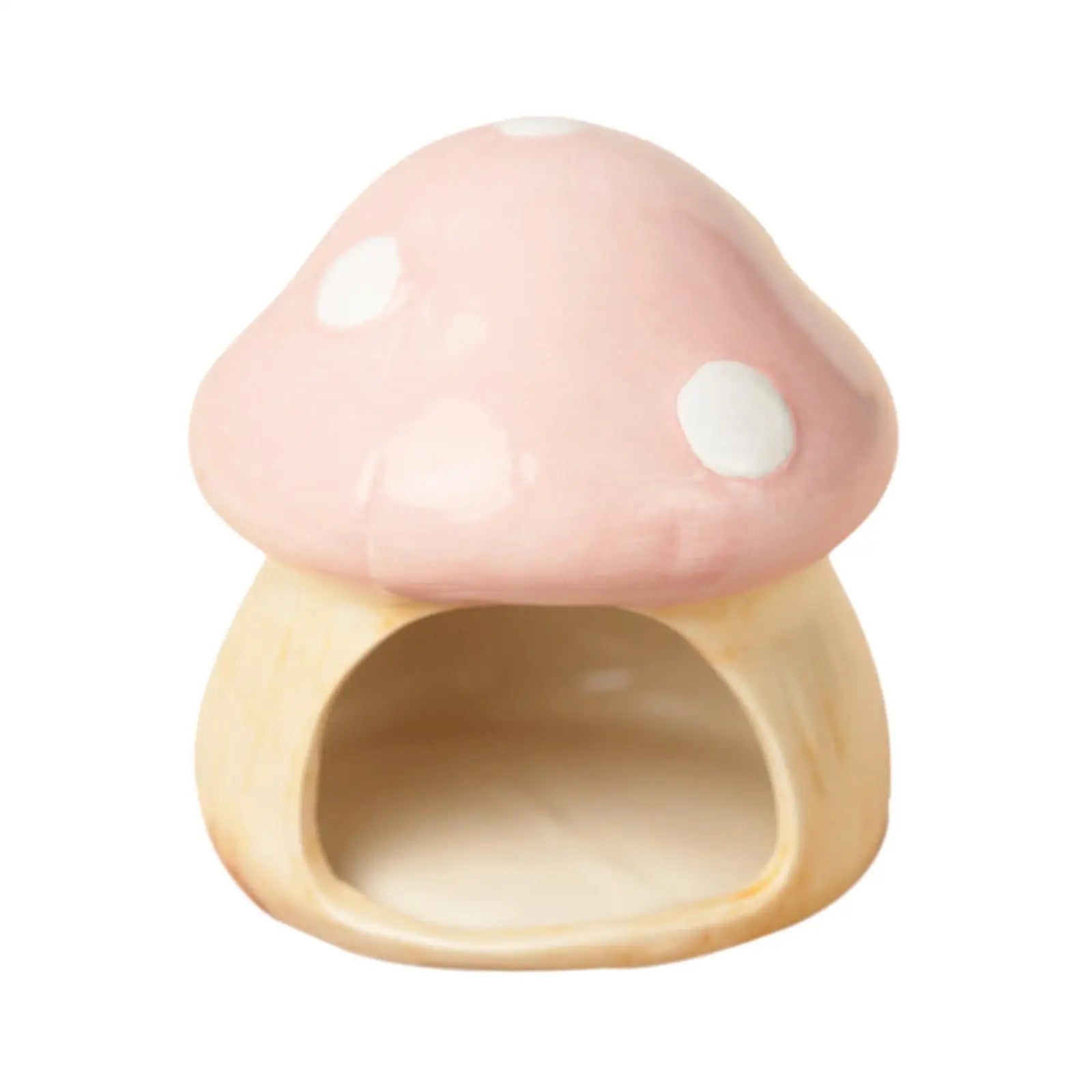 Ceramic Mushroom Hideout for Small Pets